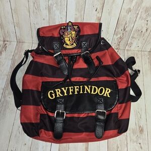 Harry Potter Gryffindor Backpack Red Black Striped Hogwarts Bag